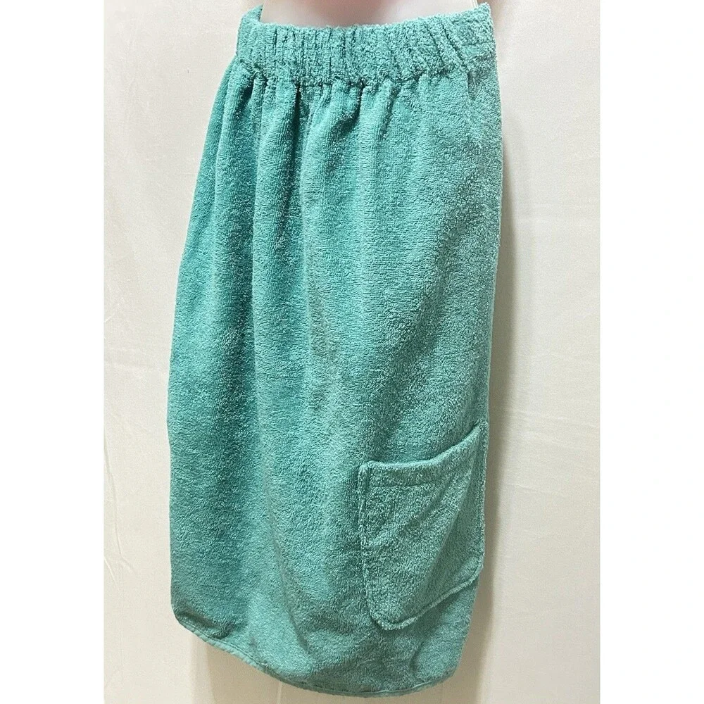Melsimo by TowelSelections Small 100% Cotton Green Wrap Towel Shower Beach Pool